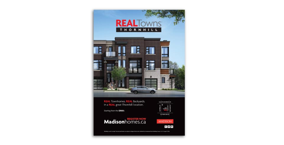 Projects, Madison Homes, Real Towns, Print Advertising