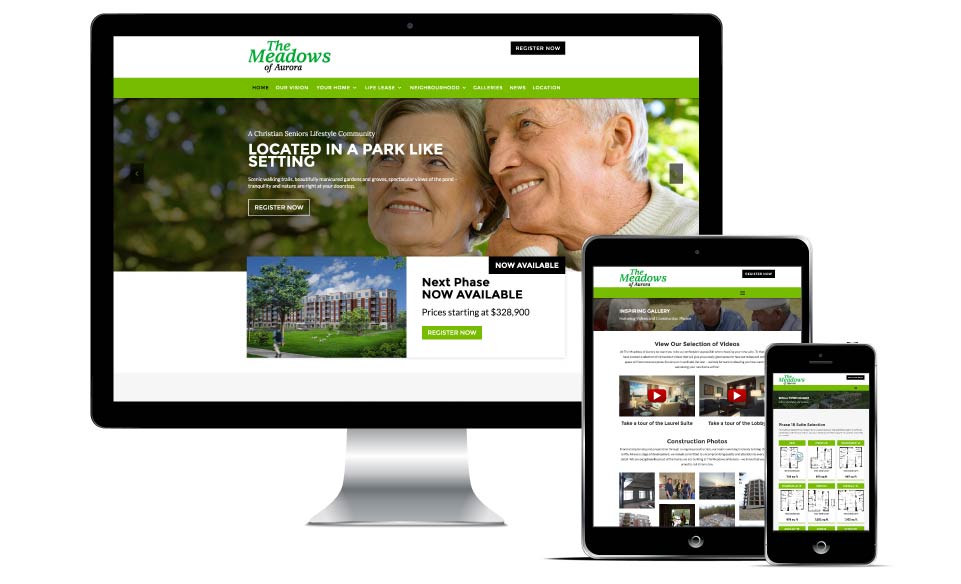 Retirement, York Region Christian, The Meadows of Aurora, Website
